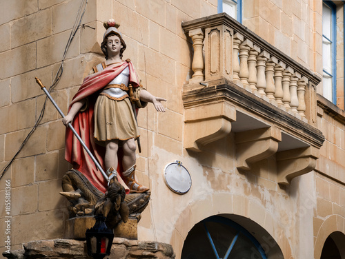 Victoria, Gozo, Malta — colorful traditional balconies and limestone facades in the old town