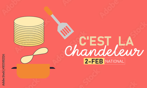 Canvas Print La Chandeleur Poster Banner and Background Design Template Featuring Crepes Cand