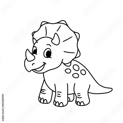 doodle art, children's coloring book dinosaur illustrations, line art dinosaur pictures