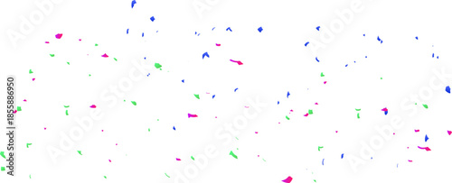 Colorful Ribbon Confetti Celebration Background with Stars and Streamers for Party Event Birthday Holiday Vector Illustration