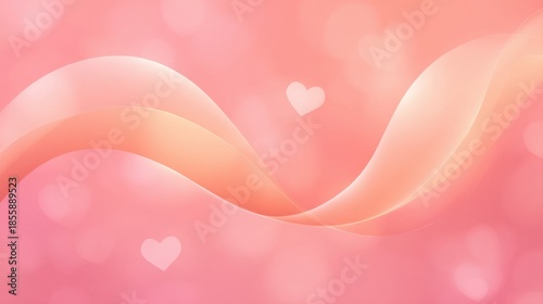 Soft Pink Background with Heart Shapes for Valentine's Day, Elegant Design for Romantic Themes and Celebrations