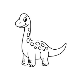 Poster Dinosaurus Dinosaurus line art kleurboek  © Mukhamat