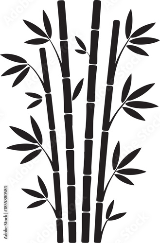 Detailed vector illustration of a bamboo tree created in adobe illustrator