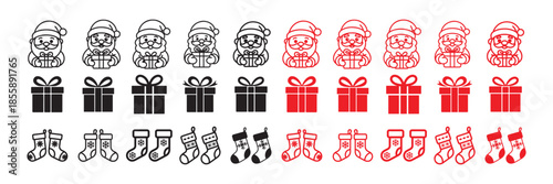 Christmas vector symbol set. Vector illustration eps 10