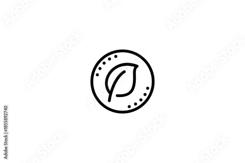 logo emblem icon leaf circle with new style