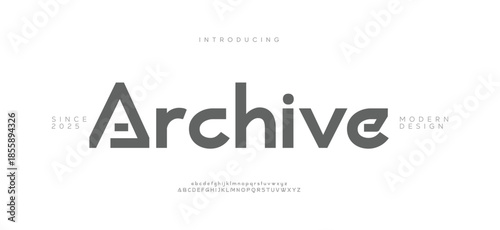 Modern abstract digital alphabet font. Minimal sans serif typography, Creative urban sport fashion futuristic font and with numbers.