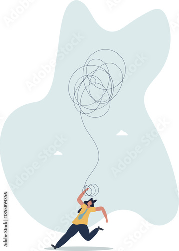 Leadership to deal and handle business problem, skill and decision to overcome difficulty or uncertainty, crisis management concept.life and employment of people.