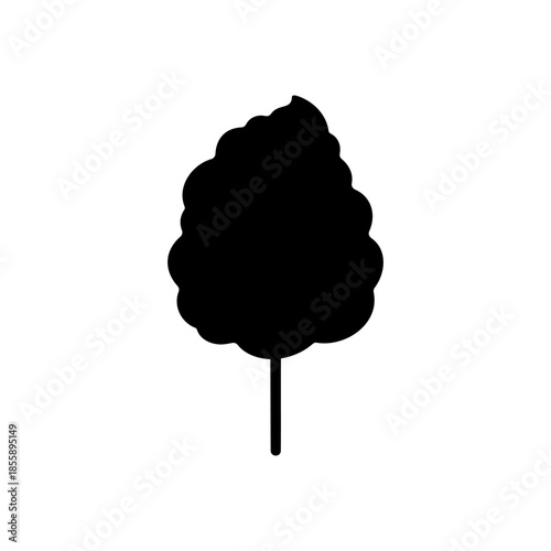 Cotton candy floss silhouette vector flat illustration design.