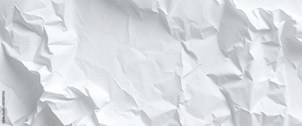 Fototapeta premium Delicate, crinkled white tissue paper texture close-up, crumpled, texture