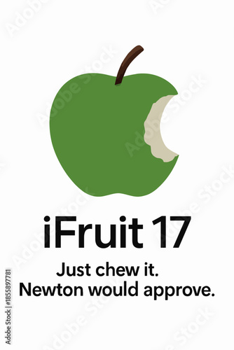 iFruit 17 — a playful parody capsule blending tech iconography with orchard humor. 