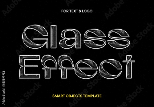 Glass Text & Logo Effect Mockup