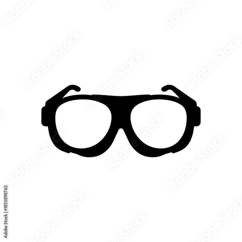Safety goggles silhouette vector flat illustration design.