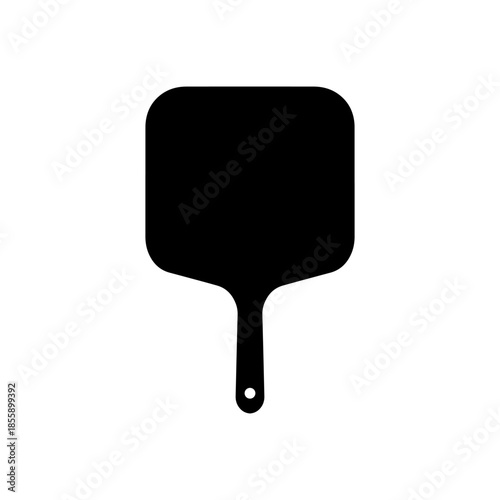 Wood pizza peel silhouette vector flat illustration design.