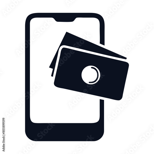 Smartphone with credit cards, symbolizing mobile payment, online banking, digital finance, secure transactions, and ecommerce services isolated on