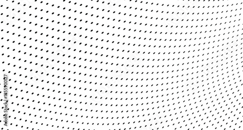 Abstract optical halftone dotted background with twisted wave and futuristic grunge texture.