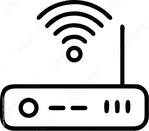  vector illustration ofwi fi icon on white background