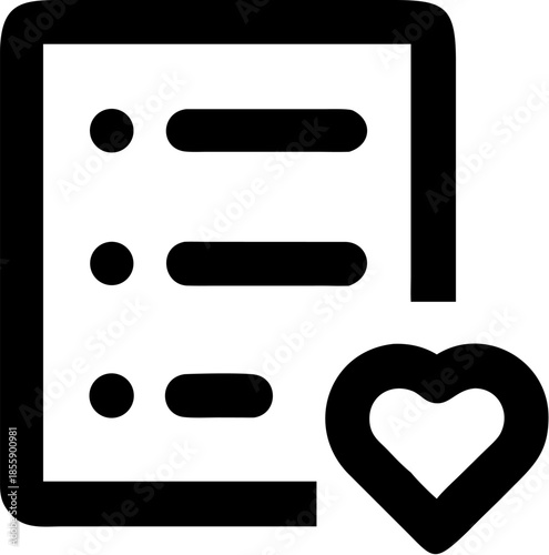 vector illustration of wishlist icon