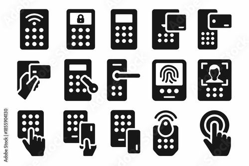 Collection of security and access control icons