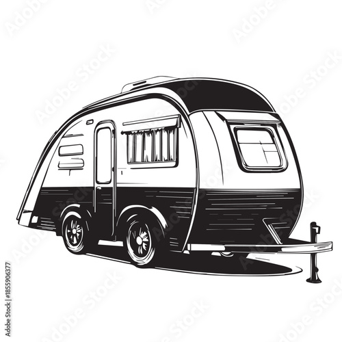 vector illustration of a caravan
