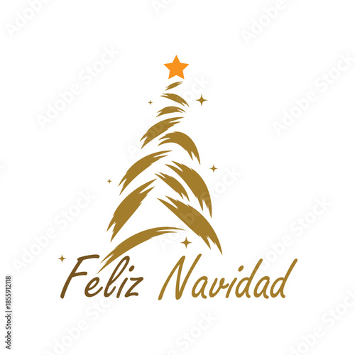 feliz navidad or merry christmas typography calligraphy font letterings text vector design
