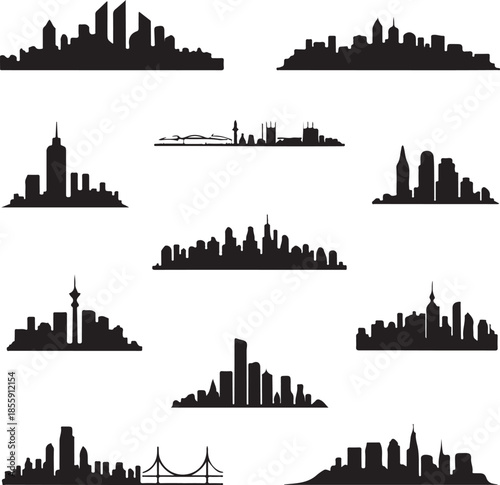 City Skyline Silhouettes Collection