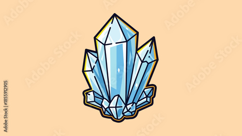 Illustration of a Cluster of Crystalline Structures with Sharp Edges.