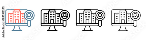 Company Overview Icon Different Style Outline Collection Set 