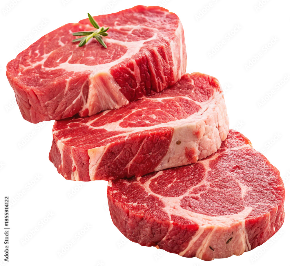 Obraz premium Perspectives on food Raw beef.