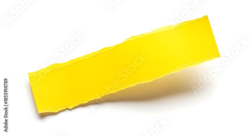 Torn yellow paper strip