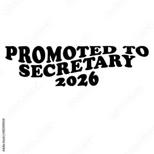 The year 2026 marks the promotion of a professional to the esteemed position of Secretary. vector illustration