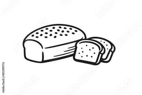 Loaf of Bread with Slices Icon