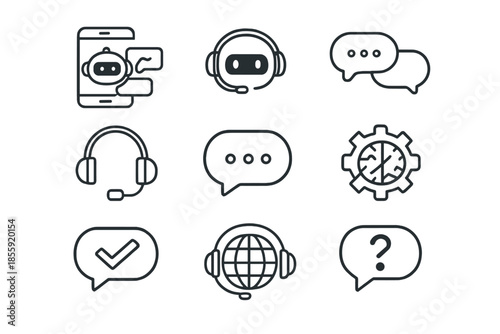 Customer Support and Communication Icons