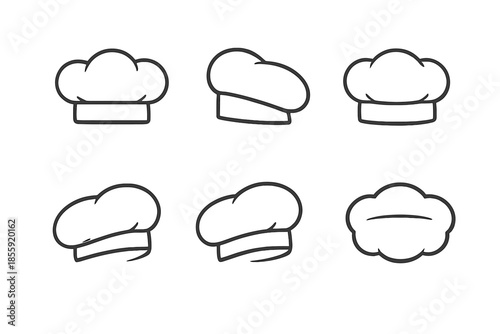 Chef Hat Icons Set