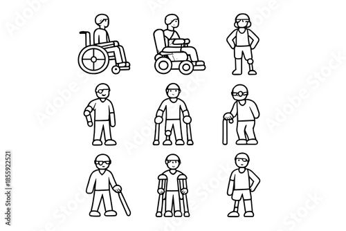 Collection of diverse individuals with disabilities