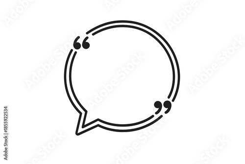 Speech bubble with quotation marks
