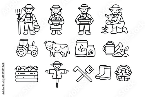 Farming Icons Set