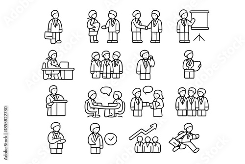 Business Team Icon Set