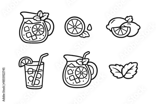 Refreshing Summer Drink Icons