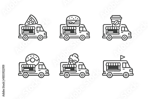 Food Truck Icons Set