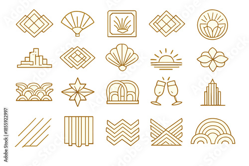 Art Deco Geometric Icon Set
