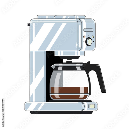 Brewing bliss a stylish coffee maker enhancing morning ritual pleasure aesthetic appliance