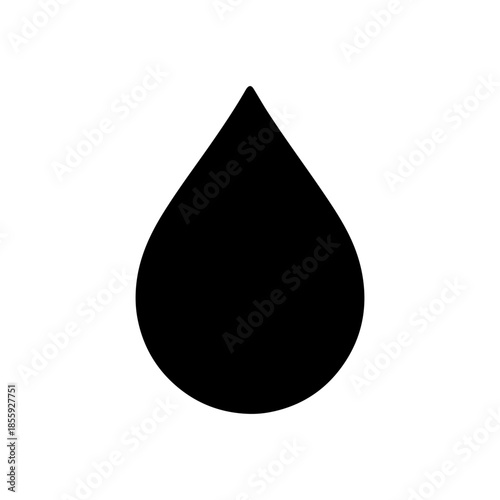Water drop silhouette icon vector illustration on white background