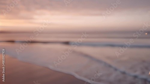 Blurred Beach Horizon at Sunrise
