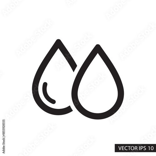 Minimalist water droplet logo design with elegant curves