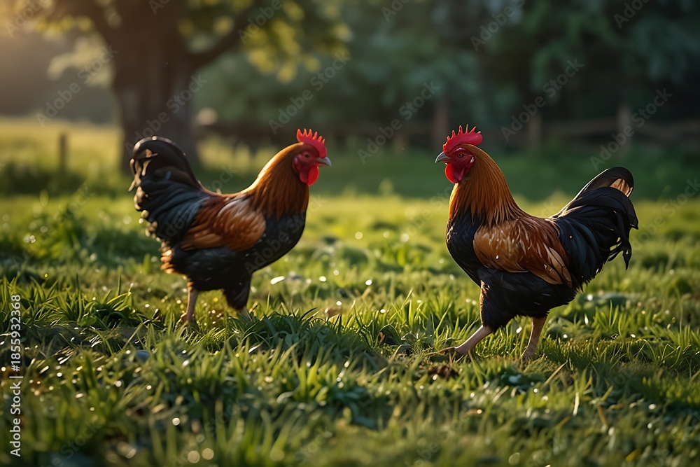 Fototapeta premium free range chicken