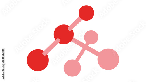 Molecular Bond: A simplified illustration of interconnected elements, representing the core concept of molecular bonds in vibrant colors.
