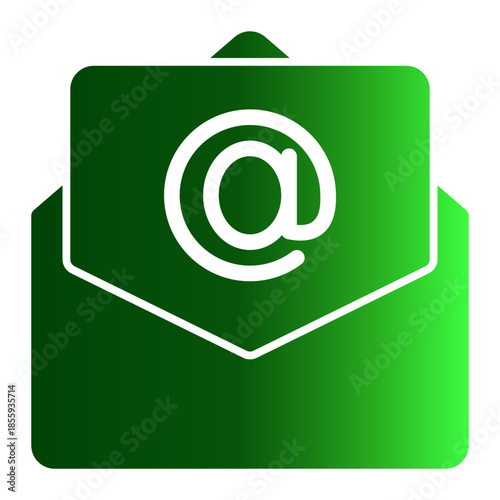 Mail Letter Envelope Message Icon from Data Analysis Icon Collection (Glyph Gradient style)