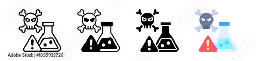 Toxicology Icon, Multi Style Vector Illustration