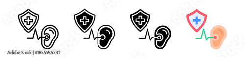 Audiology Icon, Multi Style Vector Illustration