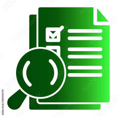 Magnifying Glass Find Data Analysis Icon from Data Analysis Icon Collection (Glyph Gradient style)